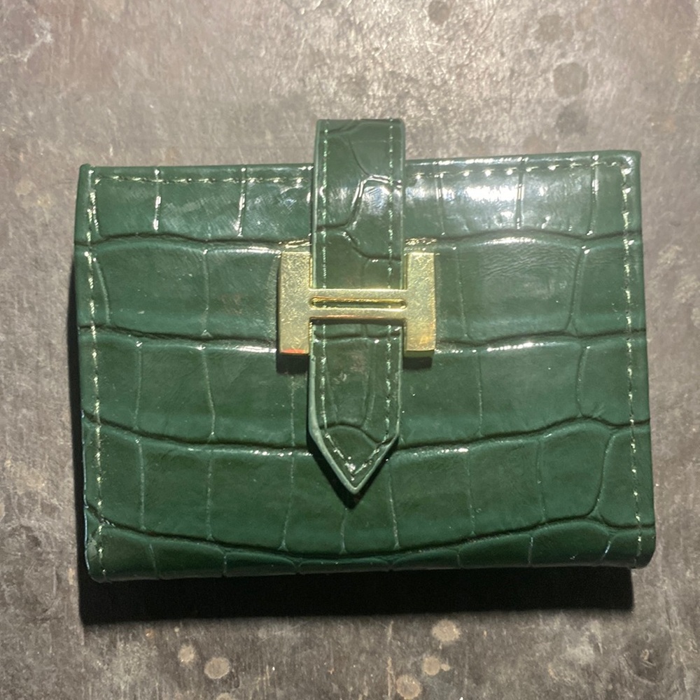 Croc Embossed Hermes Card holder